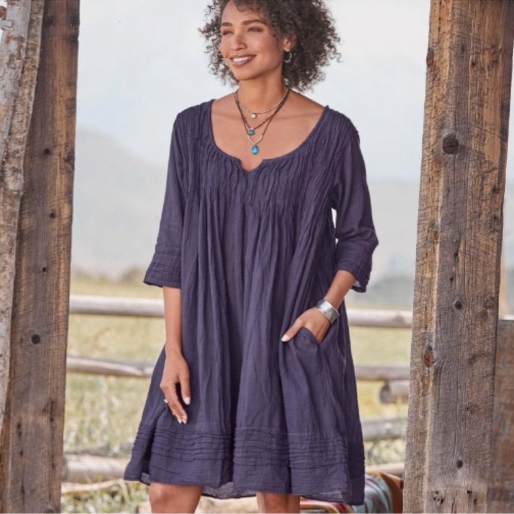 JP and Mattie Fabienne Violet Purple Lagenlook Boho Dress size Large